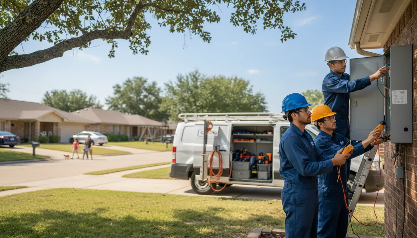 Certified electrician providing emergency electrical services in Vanderbilt, TX